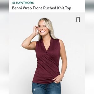 41 Hawthorne Benni Wrap Knit Top XXL